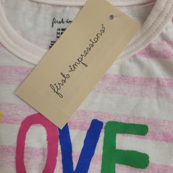 14. First Impressions "LOVE" tee.  24 mo. NWT - Picture 2 of 6